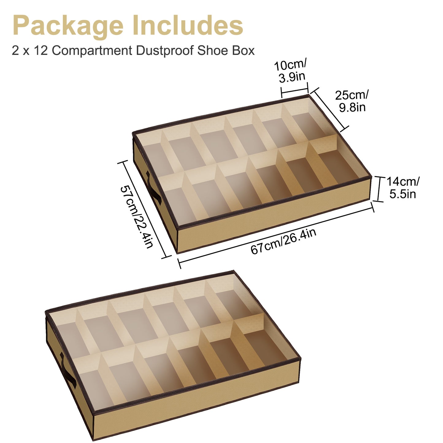 Shoe Organizers, Large Capacity Shoe Storage Box