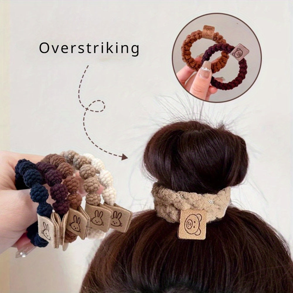 Experience effortless and comfortable hair styling with our 10pcs/set Simple yet Durable High Elasticity Hair Ties