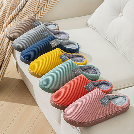 Cozy Plush-Lined Slippers for Men & Women Warm | Soft | Non-Slip | Casual Home Footwear