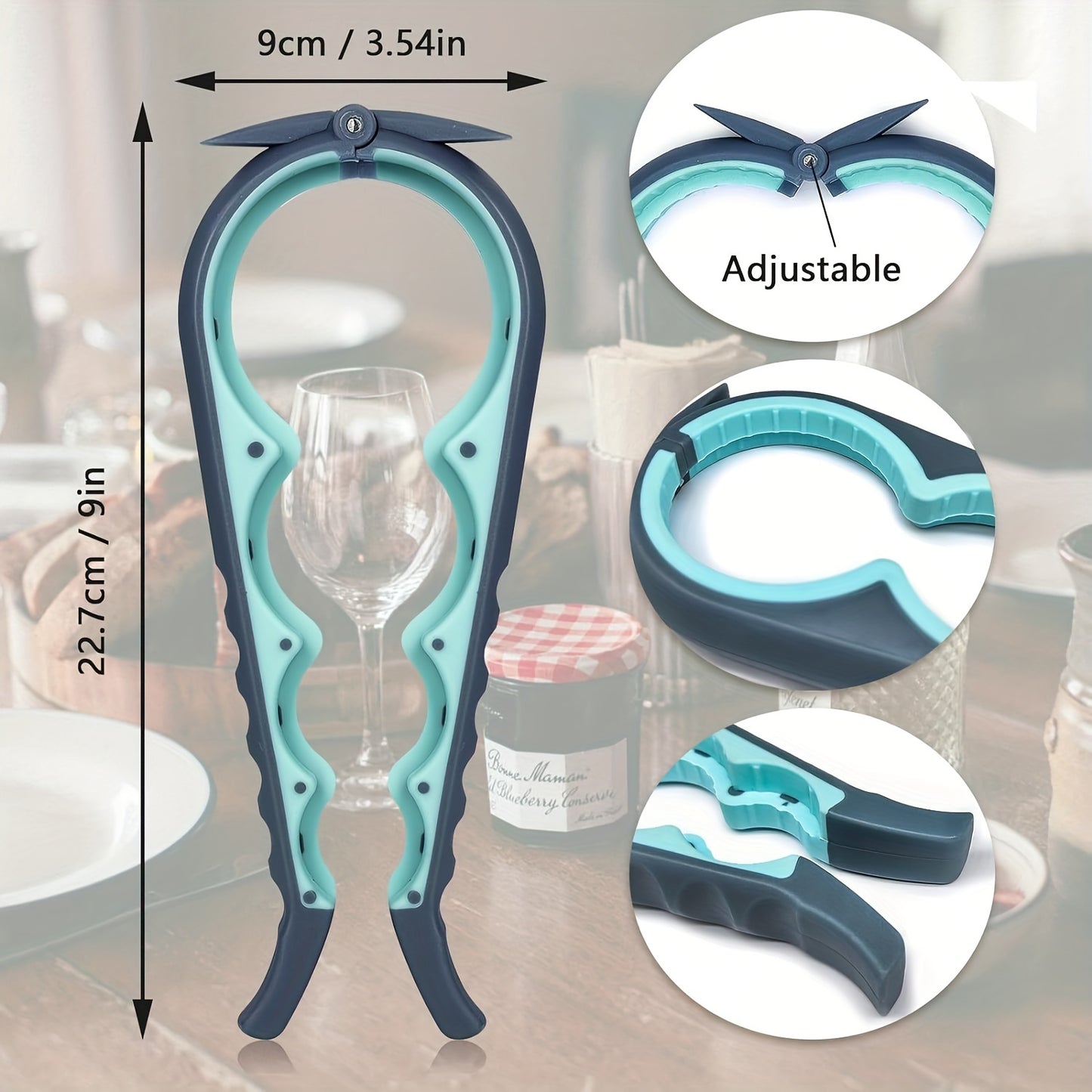 5 in 1 Multi-Purpose Bottle Openers Set for Arthritis and Weak Hands, 3-Piece Stainless Steel