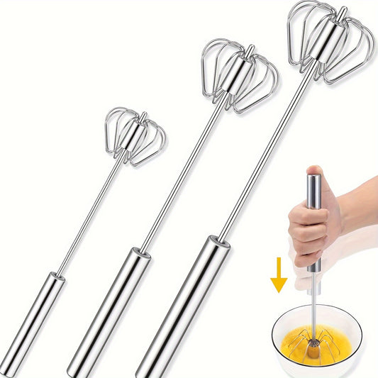 Hand Whisk, Semi-automatic Whisk, Stainless Steel Whisk