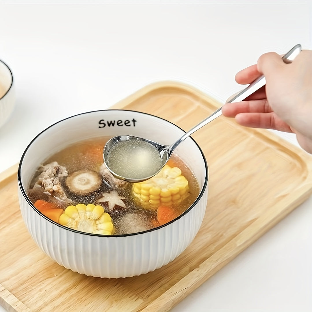 High-Quality, Ergonomic Design for Home 2-Piece Stainless Steel Soup Spoons Set