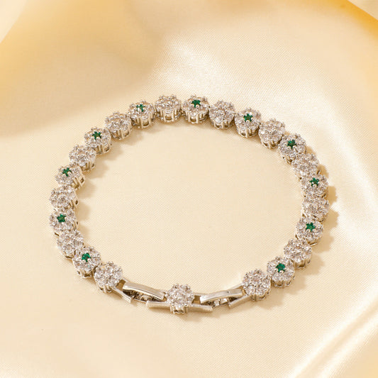 Savya’s stunning Cubic Zirconia Flower Bracelet