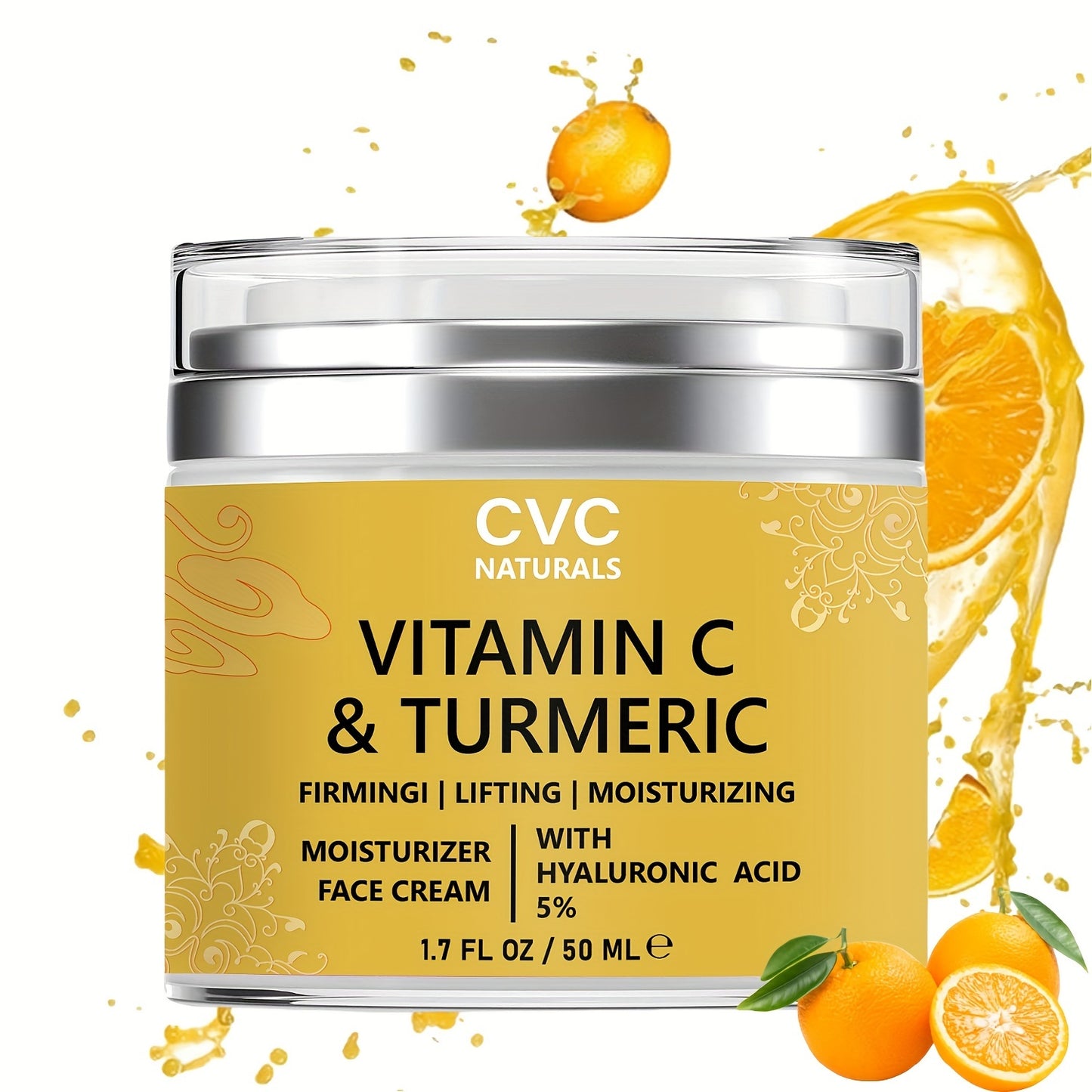 50ML Turmeric-Collagen Cream - Deeply Hydrating and Nourishing, Rich in Vitamins for Healthy Glowing Skin, Reveals Radiant and Youthful Complexion, Infused with Soothing Aloe Vera, Boosts Hydration with Hyaluronic Acid - Suit